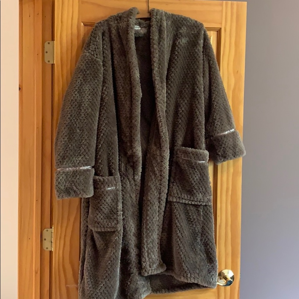 Brown plush robe